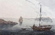John William Edy Heliesund Harbour Sweden oil painting artist
